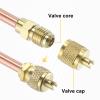 uxcell 2Pcs Access Service Valves, 1/4" OD x 2.68" Length Brass Copper Refrigerant Filling Access Valves Air Conditioner Charge Needle Valve for HVAC Systems Repair view 3