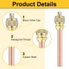 uxcell 2Pcs Access Service Valves, 1/4" OD x 2.68" Length Brass Copper Refrigerant Filling Access Valves Air Conditioner Charge Needle Valve for HVAC Systems Repair view 4