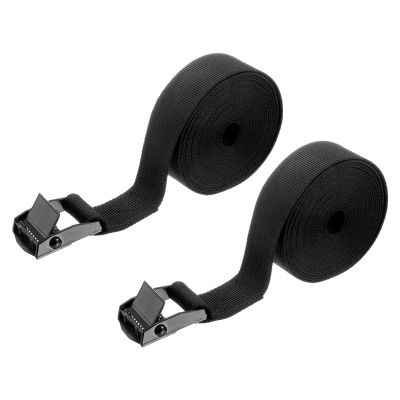 HARFINGTON 2pcs Straps Tie Downs 16.4 ft x 0.98" 551lb Safe Work Load Cargo Lashing Straps for Cargo Moving Trucks Luggage, Black