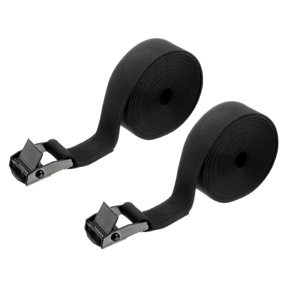 HARFINGTON 2pcs Straps Tie Downs 16.4 ft x 0.98" 551lb Safe Work Load Cargo Lashing Straps for Cargo Moving Trucks Luggage, Black