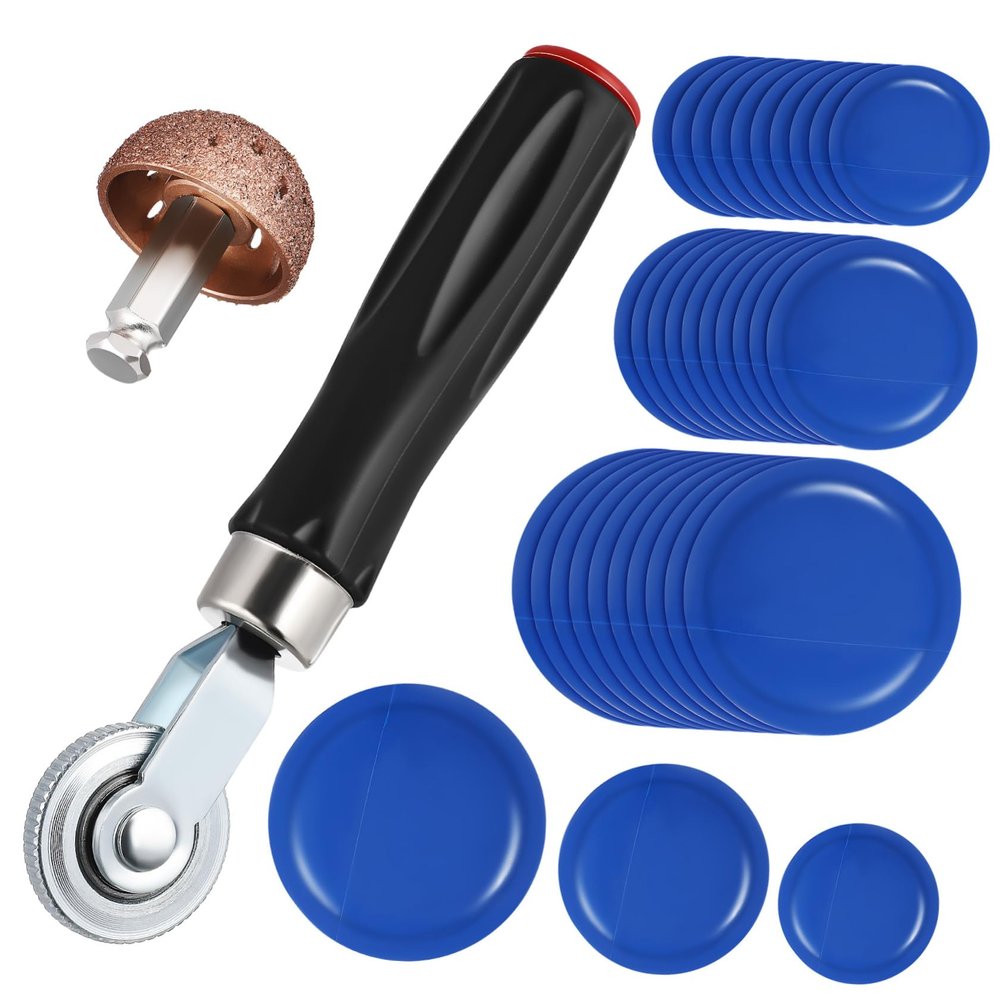 TOPPERFUN 62pcs Tire Patching Tools Kit for Cars and Motorcycles