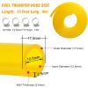 13 Feet Long Fuel Transfer Hose (ID 12.5mm * OD 17.5mm) Fuel Line Gas Tube with 4 Hose Clamps (HOSE-L) view 3