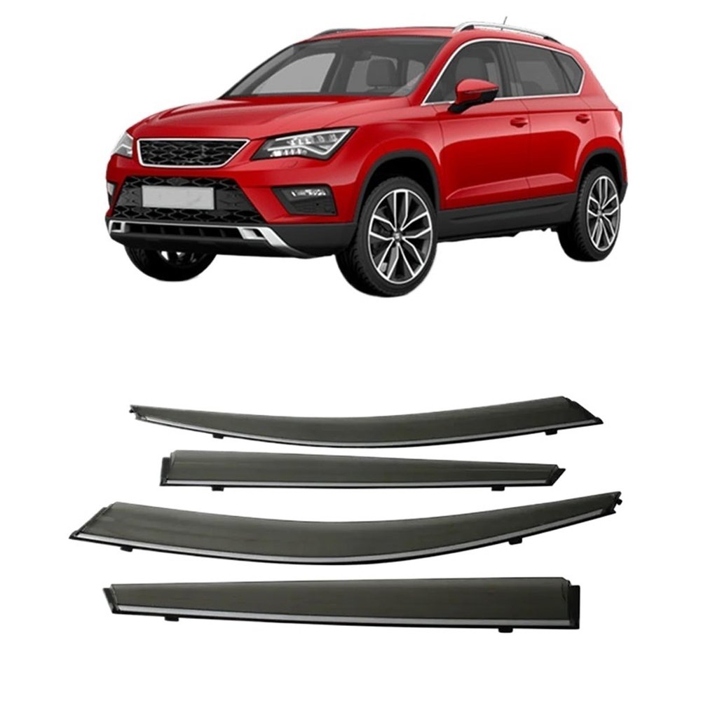 Car Window Visor Compatible with Seat Ateca MK1-KH7 2016 2017 2018 2019 2020 2021 2022 Window Sun Visor Wind Rain Shield Deflector