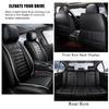TNOKDY Seat Covers for Truck 2007-2024 GMC Sierra Chevy Silverado 1500 2500/HD 3500/HD Nappa Leather Car Seat Covers Waterproof and Dustproof Car Seat ProtectorsBlack+White Bars view 2