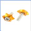 PARSLUCK 4 Pcs Cars License Plate Bolts Screws Decor Stars Shaped Stable view 3