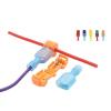 10/50 Sets T Shape Quick Splice Electrical Wire Connectors Crimp Terminals Block Lock for Sq 0.5-4mm 22-17AWG/15-13AWG/13-10AWG(Blue T2,20 Sets(40PCS)) view 1