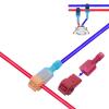 10/50 Sets T Shape Quick Splice Electrical Wire Connectors Crimp Terminals Block Lock for Sq 0.5-4mm 22-17AWG/15-13AWG/13-10AWG(Blue T2,20 Sets(40PCS)) view 4