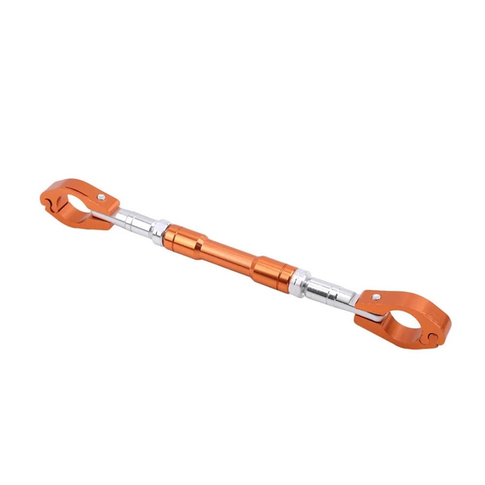Aluminum Alloy Motorcycle Handlebar Reinforcing Balance Crossbar Strengthen Lever Bar Adjustable Universal(Orange)