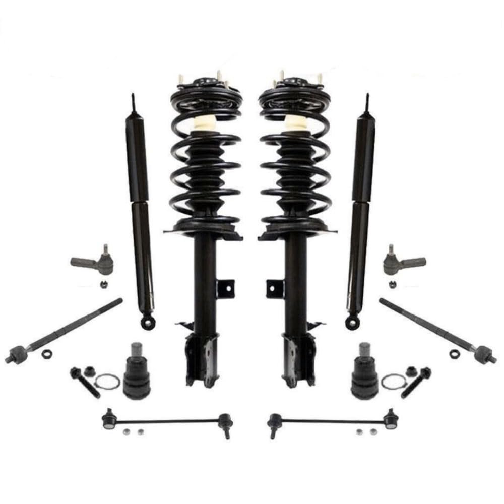 YUANKEECE Suspension Kit Assembly Front Rear Left Driver Right Passenger Inner Outer Lower Side Greasable Complete Struts Shocks Tie Rods for Ford for Escape 01-07,for Mazda for Tribute 01-06