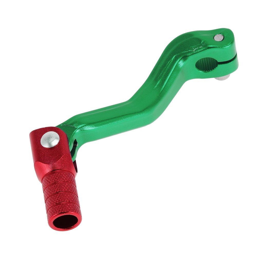 HEROFFIX Folding Motorcycle Gear Shifter Lever for Kayo T2 Aluminum Alloy Pedal Shift Lever Arm Green Lever Red Head