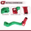 HEROFFIX Folding Motorcycle Gear Shifter Lever for Kayo T2 Aluminum Alloy Pedal Shift Lever Arm Green Lever Red Head view 3