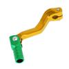 HEROFFIX Folding Motorcycle Gear Shifter Lever for Kayo T2 Aluminum Alloy Pedal Shift Lever Arm Gold Tone Lever Green Head view 1