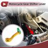 HEROFFIX Folding Motorcycle Gear Shifter Lever for Kayo T2 Aluminum Alloy Pedal Shift Lever Arm Gold Tone Lever Green Head view 2