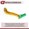HEROFFIX Folding Motorcycle Gear Shifter Lever for Kayo T2 Aluminum Alloy Pedal Shift Lever Arm Gold Tone Lever Green Head view 4