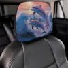 QMNBTES Dolphins Art Headrest Covers for Cars Universal Car Headrest Cover Personalized Car Headrest Cover Protector Soft Elastic Auto Head Rest Covers for Truck SUV 2 PCS view 4