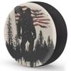Spare Tire Cover Wheel Protector Flag Bigfoot American Soldier Waterproof Dust-Proof Wheel Covers Universal Wheel Tire Protectors for Cars,Travel Trailer RV,Truck, SUV, Camper 16" view 2