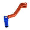 HEROFFIX Folding Motorcycle Gear Shifter Lever for Bosuer M4 Aluminum Alloy Pedal Shift Lever Arm Orange Lever Blue Head view 1