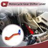 HEROFFIX Folding Motorcycle Gear Shifter Lever for Bosuer M4 Aluminum Alloy Pedal Shift Lever Arm Orange Lever Blue Head view 2