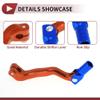 HEROFFIX Folding Motorcycle Gear Shifter Lever for Bosuer M4 Aluminum Alloy Pedal Shift Lever Arm Orange Lever Blue Head view 3