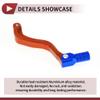 HEROFFIX Folding Motorcycle Gear Shifter Lever for Bosuer M4 Aluminum Alloy Pedal Shift Lever Arm Orange Lever Blue Head view 4