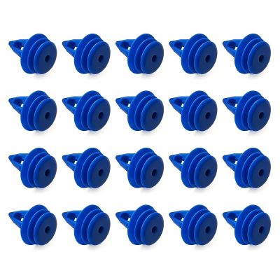 Anyhut 20 PCS Wheel Arch Molding Retainer Clips, Blue Plastic Trim Clips Compatible with Land Rover Range Rover Evoque Discovery, Replaces OEM LR027255
