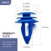 Anyhut 20 PCS Wheel Arch Molding Retainer Clips, Blue Plastic Trim Clips Compatible with Land Rover Range Rover Evoque Discovery, Replaces OEM LR027255 view 2