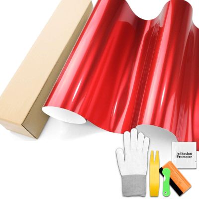 Super Gloss Metallic Soul Red Automotive Vinyl Wrap Car Vehicle Bubble Free Air Release 60"x60" (5FTx5FT)