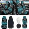 gearider Sea Turtle Front Car Seat Cover Set with Steering Wheel Cover Seat Belt Pads Center Console Pad Trash Bin Phone Holder Rearview Mirror Cover Cup Holder Key Chain 12pcs, Southwest Aztec Blue view 2