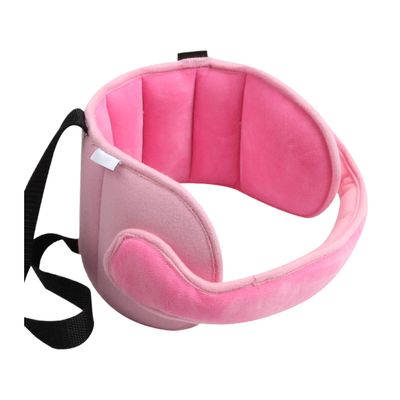 KHGUZ Car Seat Head Support, Baby Adjustable Breathable Neck Relief Head Holder Strap Headrest Band, Comfortable Automotive Travel Safety Sleeping Accessories, Universal for Truck, SUV, RV (Pink)