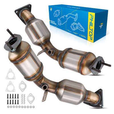 PHILTOP High Flow 644029 644030 Catalytic Converter Kit for 08-13 G37 3.7L, 03-08 G35 3.5L, 03-09 350Z 3.5L, 14-15 Q50/Q60 3.7L, 03-12 FX35 3.5L, 2009-2020 370Z 3.7L, 2006-2010 M35 3.5L(EPA Compliant)