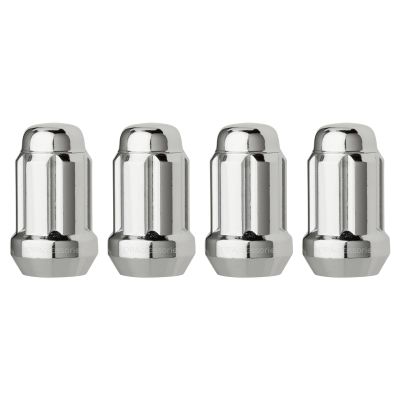 DPAccessories Chrome M12x1.50 Lug Nuts for Aftermarket Wheels - Closed End Spline Tuner - 34mm (1.35") Tall - Pack of 4 - LCS3A6HC2CH04004