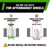 DPAccessories Chrome M12x1.50 Lug Nuts for Aftermarket Wheels - Closed End Spline Tuner - 34mm (1.35") Tall - Pack of 4 - LCS3A6HC2CH04004 view 2