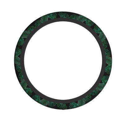 Banana Leaf Green Car Steering Wheel Cover, 15 inch, Non-Slip Cover Protector Durable Universal Fit for Most Cars