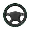 Banana Leaf Green Car Steering Wheel Cover, 15 inch, Non-Slip Cover Protector Durable Universal Fit for Most Cars view 3