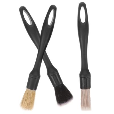 VINTORKY Motorcycle Detailing Kit Car Cleaning Brush Set 3pc Detailing Brushes Car Interior Cleaning Tools