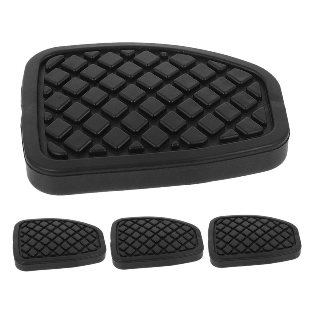 GRIRIW 4pcs Heavy Duty Clutch Brake Pedal Pad Covers Rubber Material Easy Install