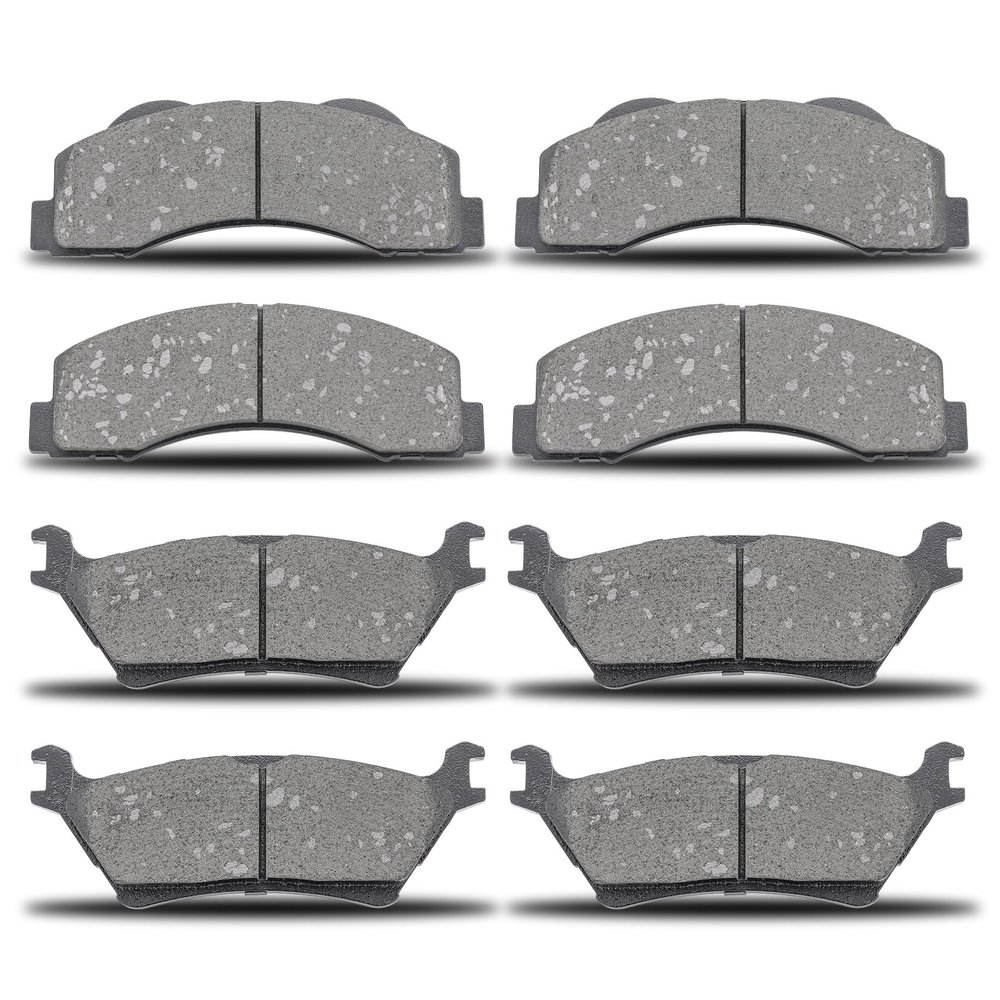 D1414 D1602 Front Rear Semi-metallic Brake Pads Sets Compatible with Ford For F-150 2012-2020