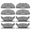 D1414 D1602 Front Rear Semi-metallic Brake Pads Sets Compatible with Ford For F-150 2012-2020 view 1