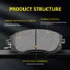 D1414 D1602 Front Rear Semi-metallic Brake Pads Sets Compatible with Ford For F-150 2012-2020 view 2