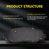 D1414 D1602 Front Rear Semi-metallic Brake Pads Sets Compatible with Ford For F-150 2012-2020 view 3
