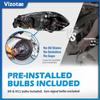 Vizotae Headlights with High/Low Beam Bulbs for 2006-2013 Chevy Impala view 4