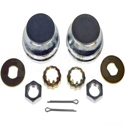 Replacement Spindle Lock Nut Kit Front Compatible with 2003-2005 Ford E150 Club Wagon