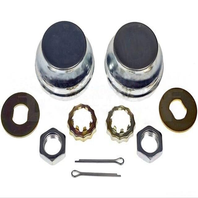 Replacement Spindle Lock Nut Kit Front Compatible with 2003-2005 Ford E150 Club Wagon