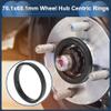 INFINAUTO 76.1mm to 68.1mm Car Wheel Hub Centric Rings Black Polycarbonate Wheels Center Shaft Shock Absorbing Hubrings 4 Pcs view 2