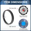 INFINAUTO 76.1mm to 68.1mm Car Wheel Hub Centric Rings Black Polycarbonate Wheels Center Shaft Shock Absorbing Hubrings 4 Pcs view 3