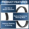 INFINAUTO 76.1mm to 68.1mm Car Wheel Hub Centric Rings Black Polycarbonate Wheels Center Shaft Shock Absorbing Hubrings 4 Pcs view 4