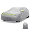 X AUTOHAUX Waterproof Car Cover Aluminum Film,Cotton Car Outdoor Full Car Cover with Driver Door Zipper All Weather Rain Snow Protection Universal Fit for SUV view 1
