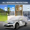 X AUTOHAUX Waterproof Car Cover Aluminum Film,Cotton Car Outdoor Full Car Cover with Driver Door Zipper All Weather Rain Snow Protection Universal Fit for SUV view 2