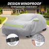 X AUTOHAUX Waterproof Car Cover Aluminum Film,Cotton Car Outdoor Full Car Cover with Driver Door Zipper All Weather Rain Snow Protection Universal Fit for SUV view 4