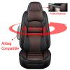 GFHJYY Car Seat Cover for Nissan Rogue 2014-2025,Premium Leather Seat Cover,Non-Slip Waterproof Breathable Automotive Seat Covers Fit for Most Cars,(Brown & Classic Black,Full Set with Pillow) view 2